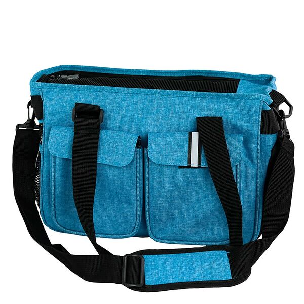 Сумка-переноска для животных НЕ ОДИН ДОМА Sky, голубая 40х20х24см