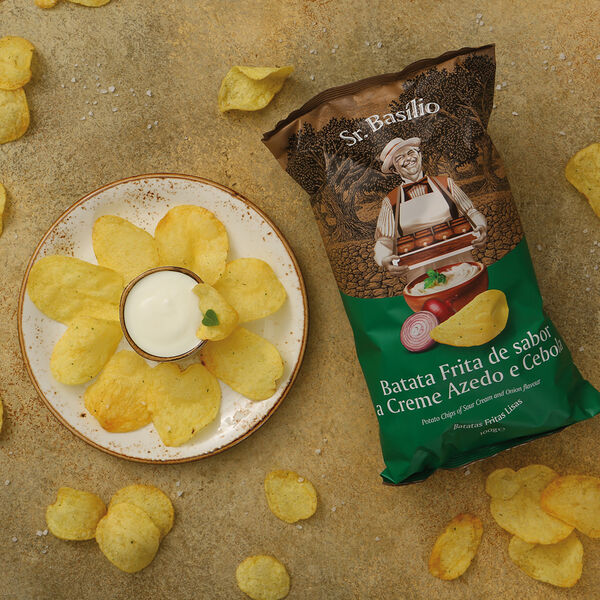 Чипсы картофельные С.Базилио сметана-лук Португалия