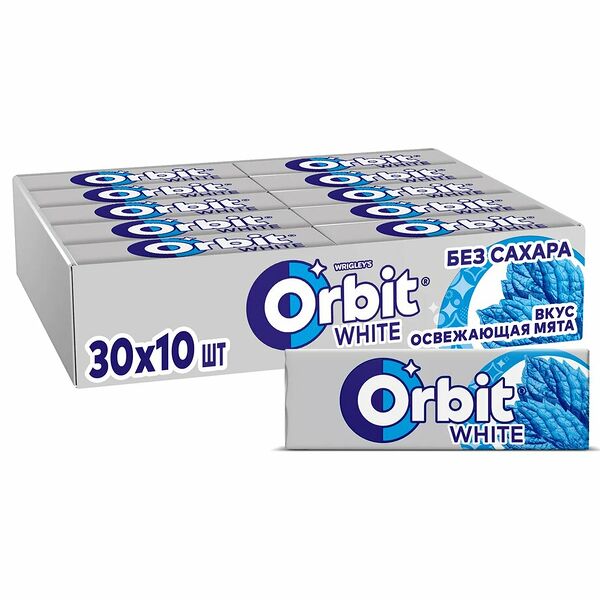 Жевательная резинка Orbit White Освежающая мята 30х13.6 г