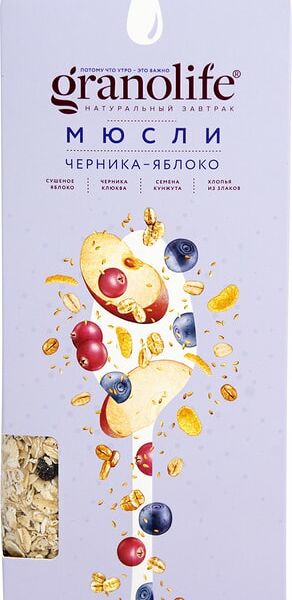 Мюсли Granolife Черника-яблоко 400г