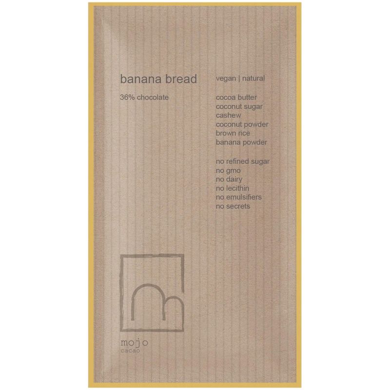 

Шоколад белый веганский Banana Bread, Mojo Cacao, 20 г