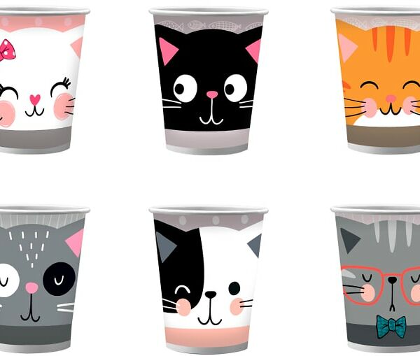Набор стаканов бумажных ND Play Кошки с ушками 250мл 6шт