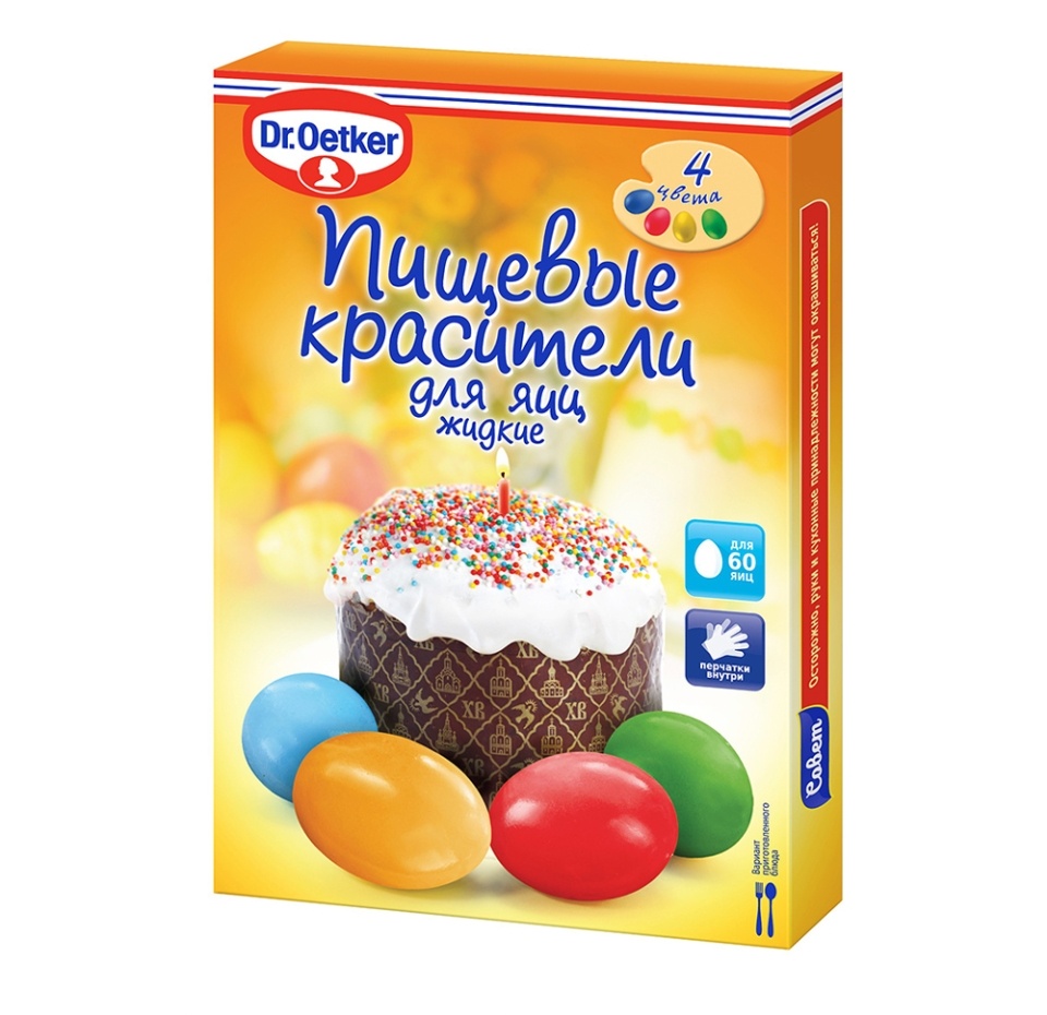 

Красители пищевые для яиц жидкие, Dr. Oetker, 20 мл, Румыния