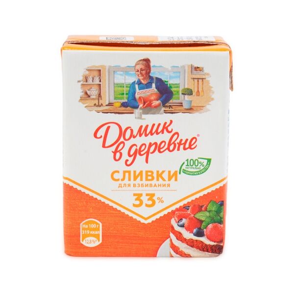 Сливки Домик в деревне 33%, 200г