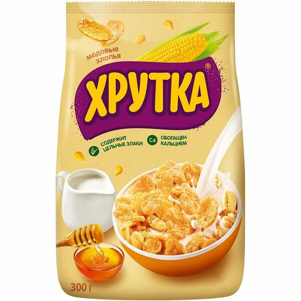 Хлопья кукурузные Хрутка Медовые