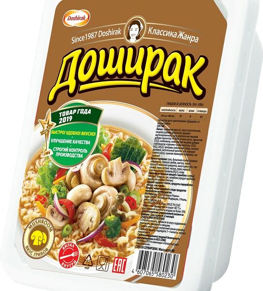 Лапша Доширак со вкусом грибов 90г