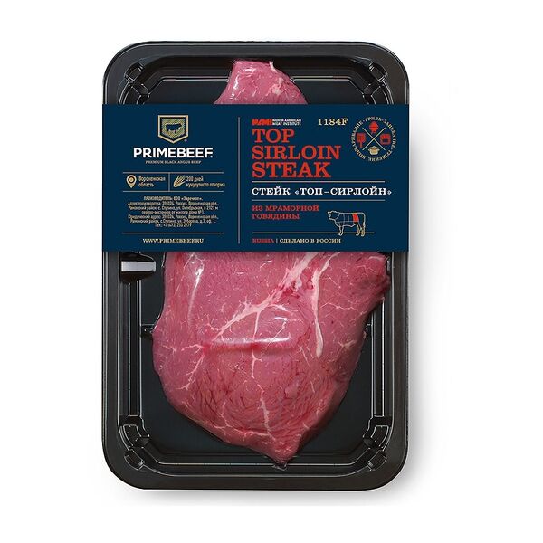 Стейк Праймбиф Топ-Сирлойн из мраморной говядины 400 г