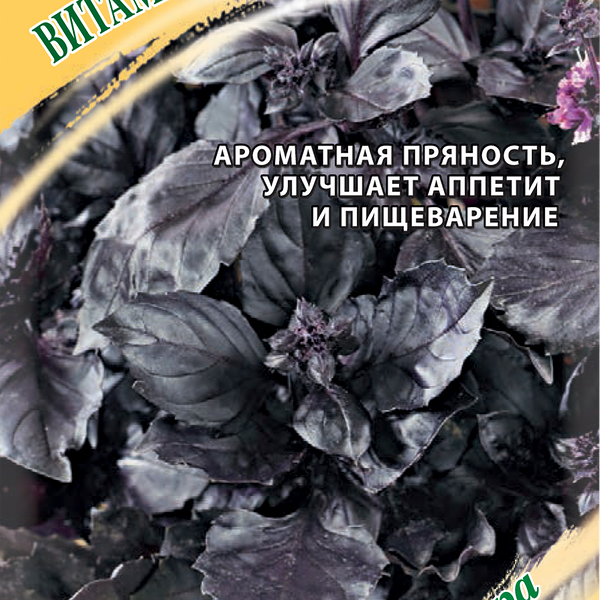 Семена ГАВРИШ Семена от автора, Базилик фиолетовый Витаминчик, Арт. 1071856086
