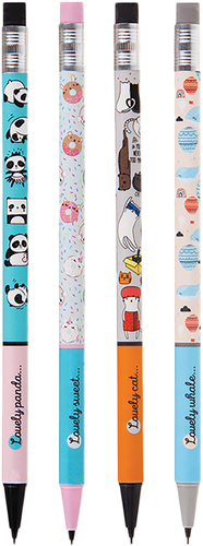 

Карандаш механический Meshu 0.7 мм, с ластиком, в ассортименте 1 шт.