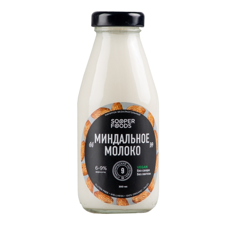 

Молоко миндальное Sooperfoods 6-9% 300 мл