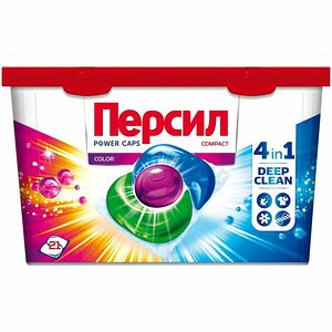 Капсулы для стирки Persil Power Caps 4в1 Color 21 шт