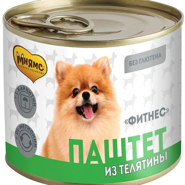 Корм для собак Мнямс Фитнес Паштет из телятины 200г