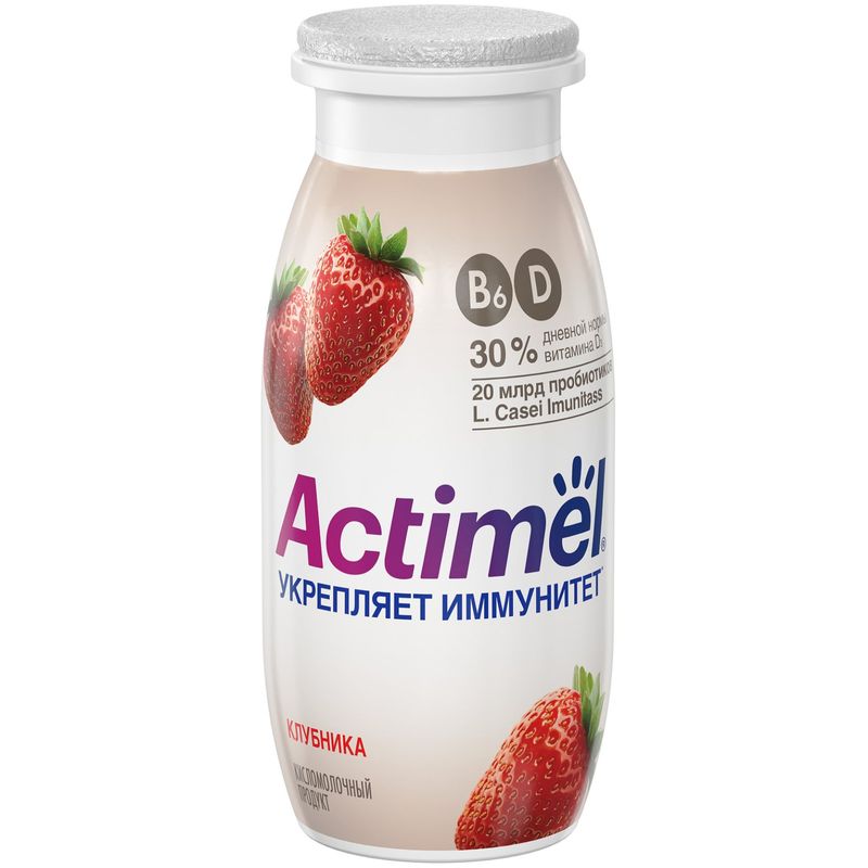 

Кисломолочный продукт Actimel клубничный 2.5% 100 г