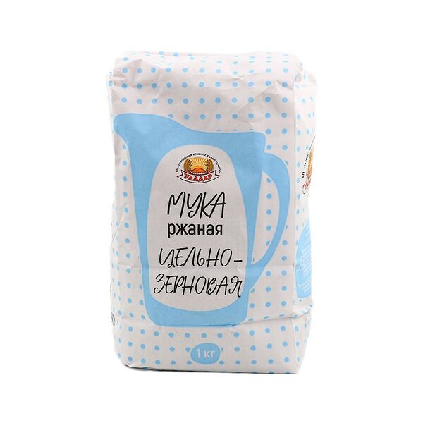 Мука ржаная Уладар цельнозерновая 1кг