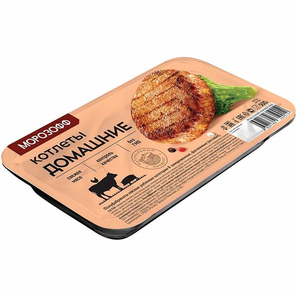 Котлеты Морозофф Домашние рубленые категории В замороженные, 500г