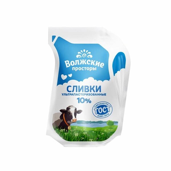 Сливки Волжские просторы, 10%