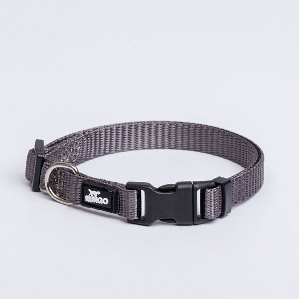 Ошейник нейлоновый для собак, 10 мм, 22-35 см, серый