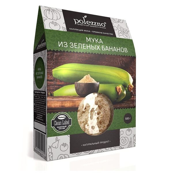 Мука из зеленых бананов Polezzno (без глютена)