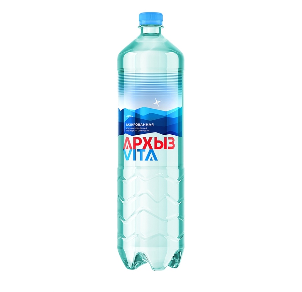 

Вода Архыз Vita минеральная газированная 1.5 л