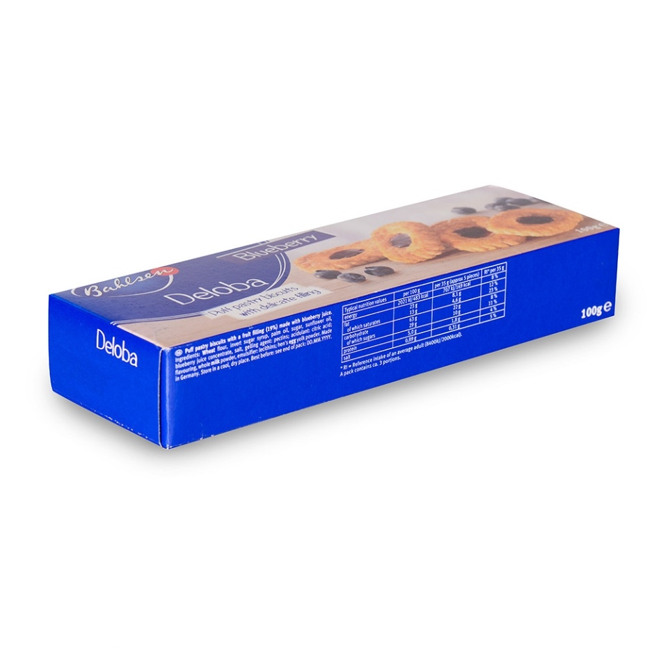 

Печенье слоеное Bahlsen Deloba Blueberry с черникой 100 г