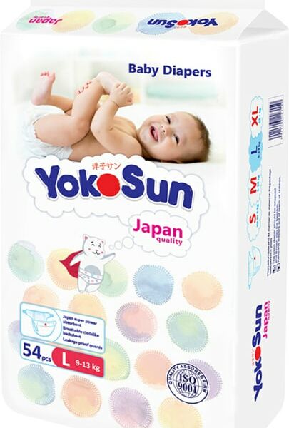 Подгузники YokoSun L 9-13кг 54шт