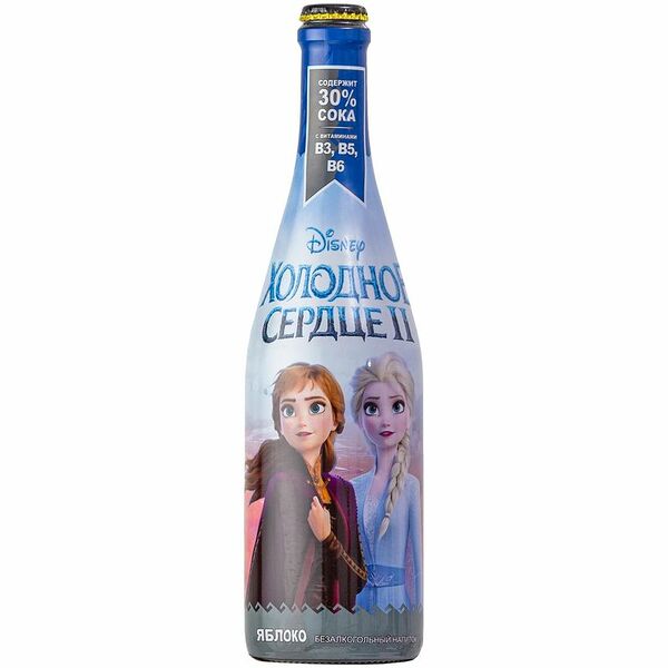 Напиток газированный Disney яблоко дизайн упаковки в ассортименте 750 мл