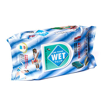 Салфетки влажные универсальные Soft99 для автомобиля Wet Tissue S 80шт в уп Япония