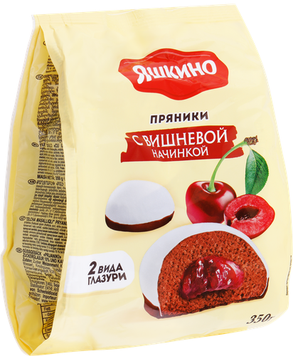 

Пряники воздушные Яшкино с вишневой начинкой 350 г