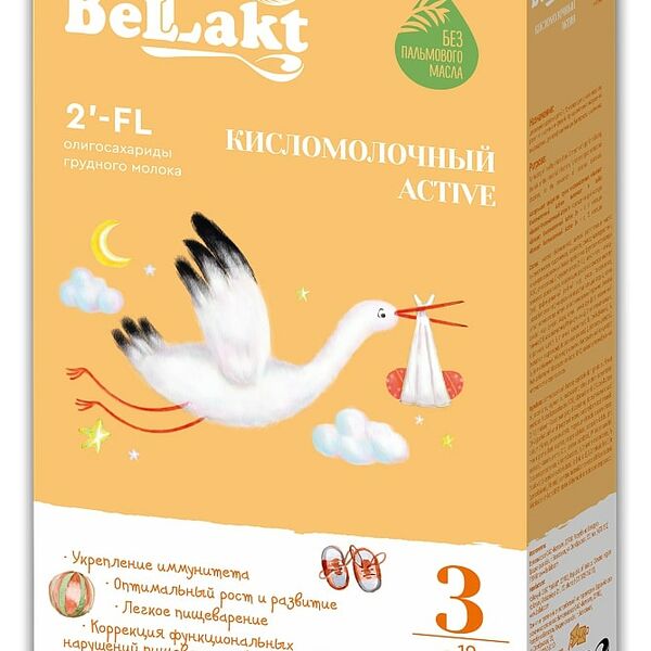 Напиток сухой  кисломолочный Беллакт Кисломолочный Active 3 ДП к/кор вес 400г. с 12 месяцев