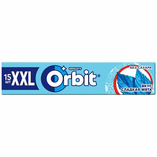 Жевательная резинка Orbit XXL Сладкая мята, 20.4г