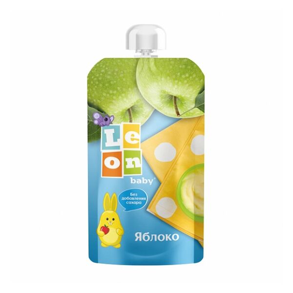 Пюре Leon baby яблоко с 4 месяцев, 150 г