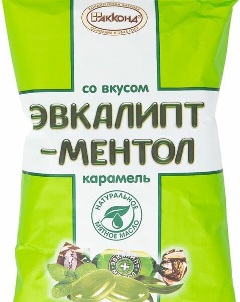 Карамель Акконд леденцовая с эвкалиптом и ментолом