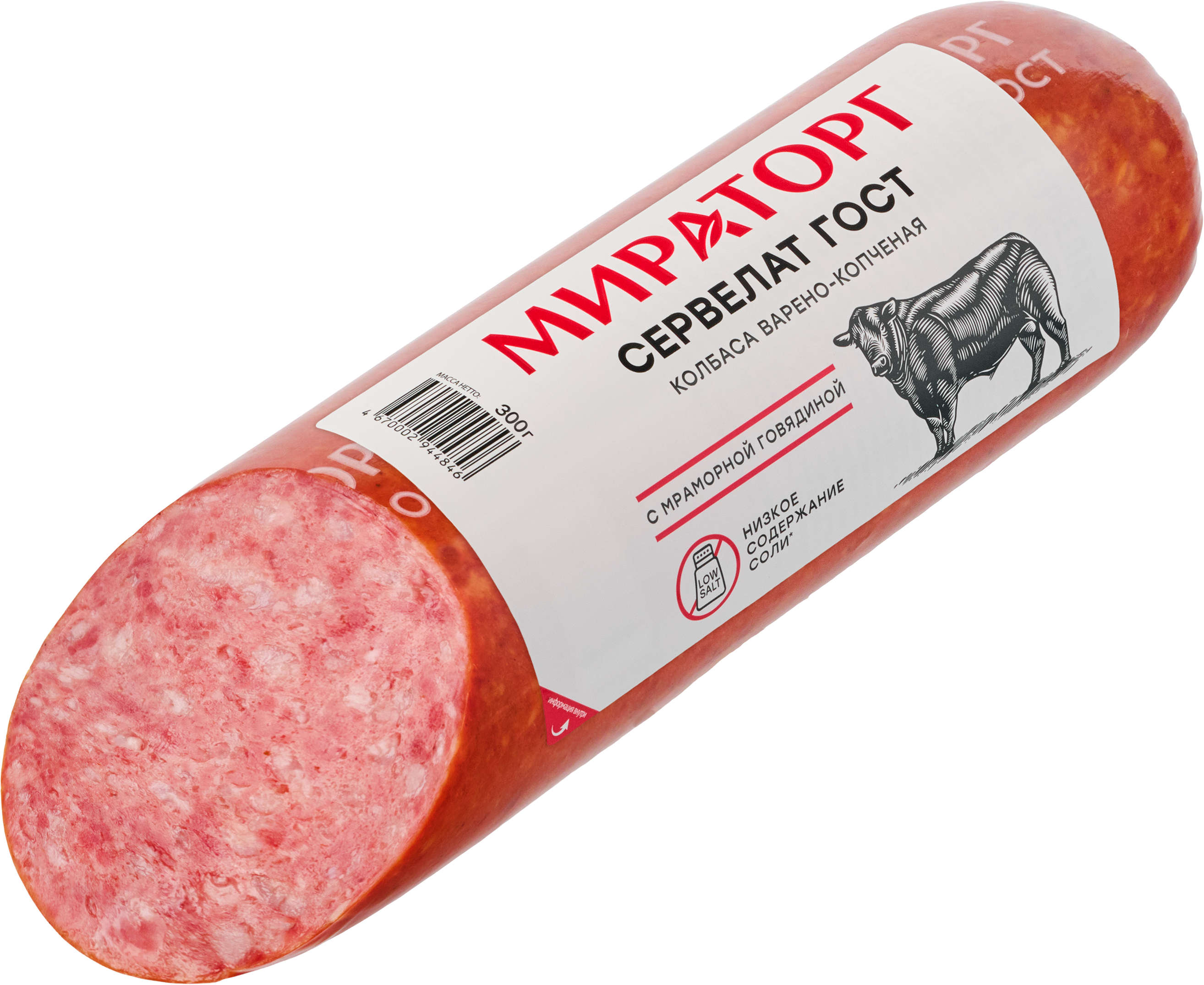 

Колбаса Мираторг Сервелат варено-копченый