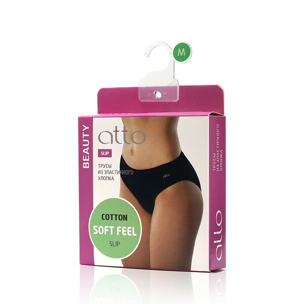 Женские трусы Atto Beauty Slip , Черный , M