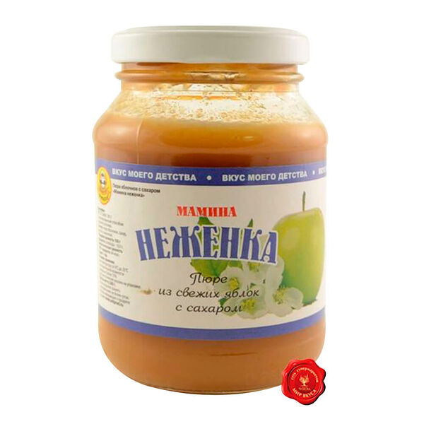 Пюре яблочно-банановое Капитан Припасов с сахаром 260г
