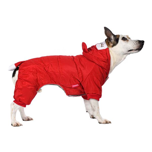 Комбинезон для собак S красный (унисекс)
