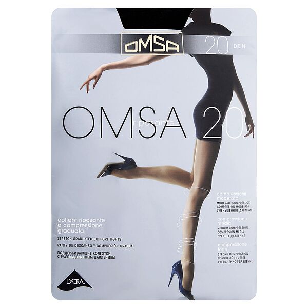 Колготки Omsa Riposante 20 Den Nero 2