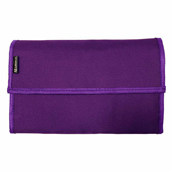 LAMARK0002 Пенал-футляр тканевый на 24 скетчмаркера, на липе, карман снаружи на молнии, фиолетовый