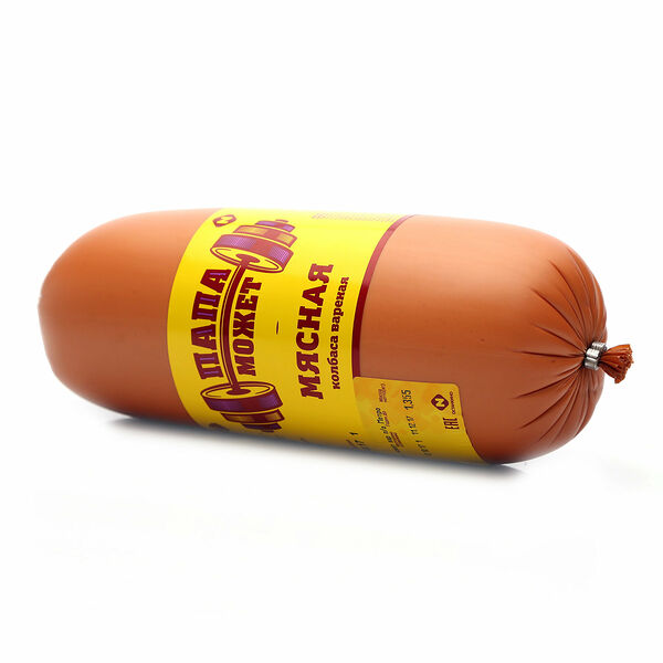 Колбаса вареная мясная Папа может, вес ~1.35 кг