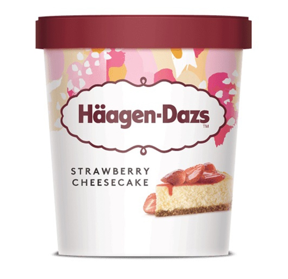 

Мороженое пломбир Haagen-Dazs клубничный чизкейк 400 г