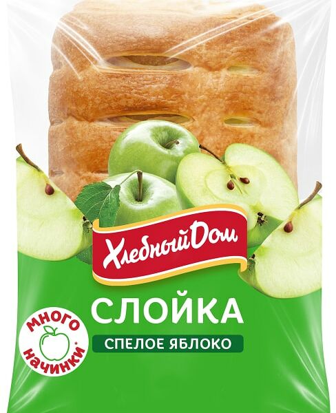 Слойка Хлебный дом Спелое яблоко 55г