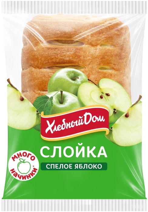 

Слойка Хлебный дом Спелое яблоко 55 г
