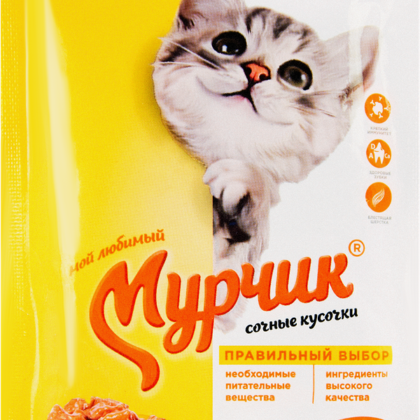 Корм консервированный для кошек Мурчик с курицей 75 г