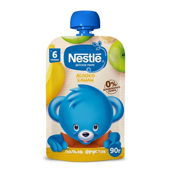 Пюре Nestle яблоко и банан с 6 месяцев
