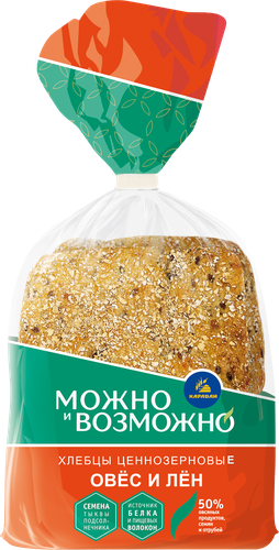 

Хлебцы Каравай цельнозерновые овес и лён 220 г