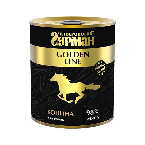 Golden Line консервы для собак, с кониной