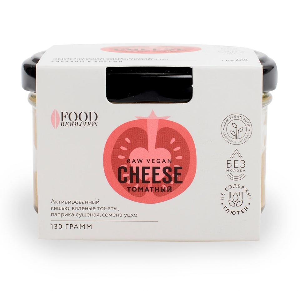 

Сыр веганский мягкий Food Revolution Raw Vegan Cheese Томат с паприкой 130 г
