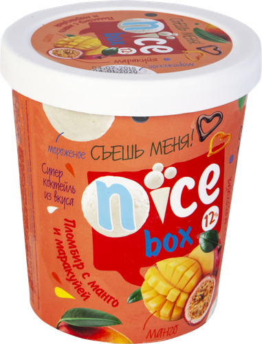 

Мороженое пломбир Nice box Манго Маракуйя 12% 450 г
