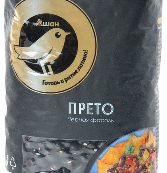 Фасоль черная АШАН Золотая птица Прето