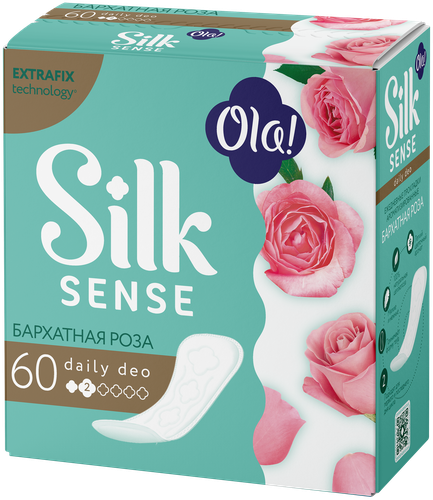 

Прокладки ежедневные Ola! Silk Sense Daily Deo Бархатная роза 60 шт.